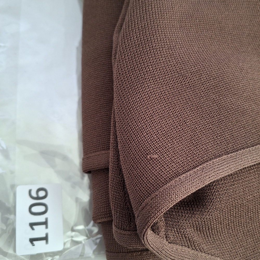 Chico's Elegant Brown Crepe Open-Front Women's Poncho - One Size - Picture 7 of 7